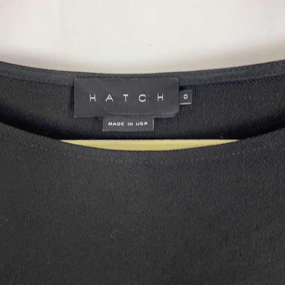 HATCH Maternity Shift Mini Short Dress Black Boat Neckline size 0 - Picture 6 of 11